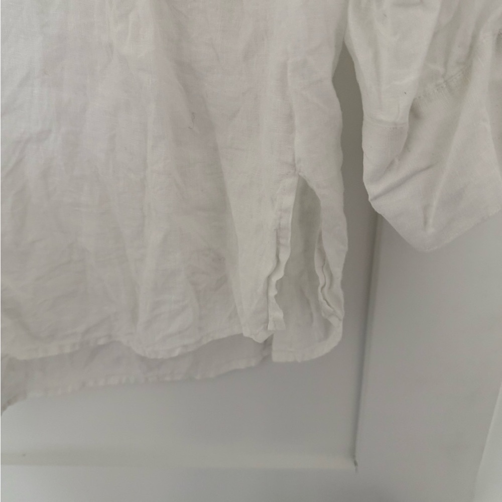 Eileen Fisher white sheer oversized blouse - Picture 10 of 15
